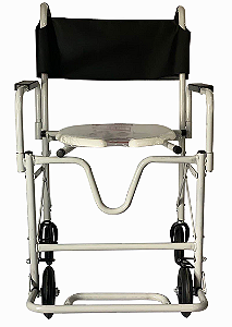 Cadeira de Banho/Higiênica Dobrável -  Preta / Cinza - 90kg