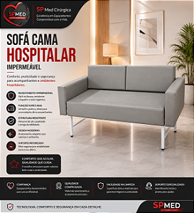 Sofá Cama Hospitalar Impermeável