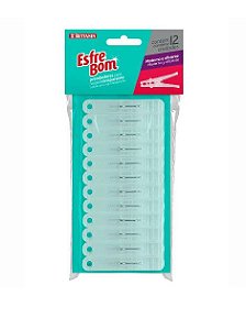 Pacote de Prendedores para Roupa Transparente EsfreBom com 12 unidades – Bettanin