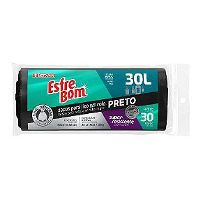 Saco para Lixo Preto EsfreBom Rolo 30L com 30 Unidades - Bettanin