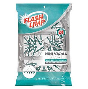 Mini Varal Oval com 24 Prendedores - Flash Limp