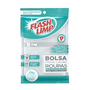 Bolsa para Lavar Roupas P 30cm X 40cm - Flash Limp