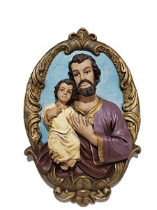 MEDALHÃO SÃO JOSÉ 40 CM GESSO