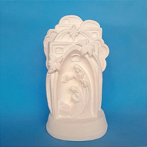 FAMILIA PRESÉPIO 19,5 CM - GESSO CRU