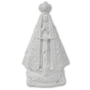 NOSSA SENHORA APARECIDA MANTO BORDADO 24 CM - GESSO CRU