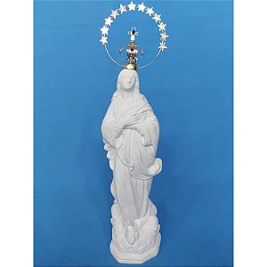 NOSSA SENHORA DA CONCEIÇÃO 37 CM - GESSU CRU COM COROA CT4R