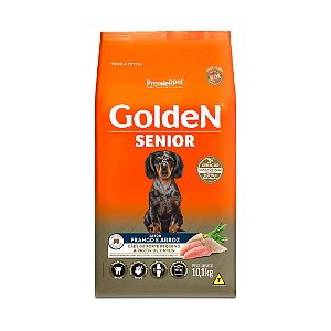 Golden Senior Adulto Mini Bits Sabor Frango e Arroz 10,1kg