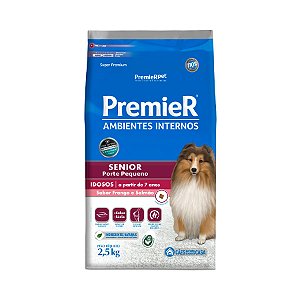 Premier Ambientes Internos Adulto Senior Sabor Frango e Salmão 2,5 KG