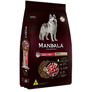 Mandala cão 25kg carne e arroz