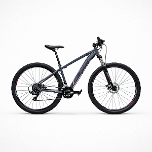 Bicicleta Aro 29 Oggi Hacker Sport Cinza e Roxa