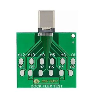 DOCK TESTER TIPO C - PLACA DE TESTE DE CIRCUITO DE CARGA