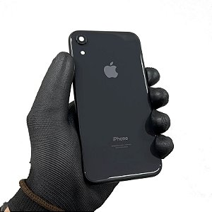 CARCAÇA IPHONE XR PRETA ORIGINAL COMPLETA PEQUENAS MARCAS DE USO
