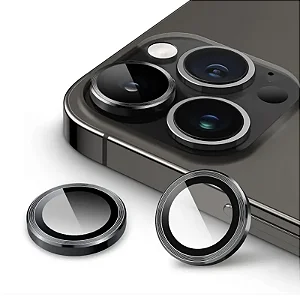 PELÍCULA DE VIDRO COM ARO PARA CÂMERA DE IPHONE 15 PRO / 15 PRO MAX