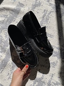 Mocassim Marcela Verniz Preto