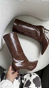 Bota Giulia Croco Café