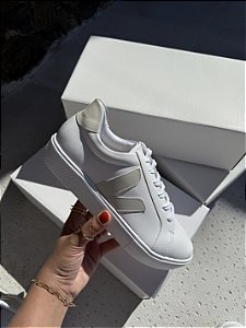 Tênis Bianca Branco com Nude