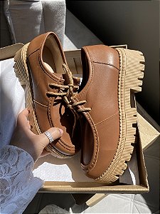 Oxford Adri Couro Caramelo