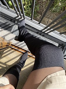 Bota em Malha Over Preta