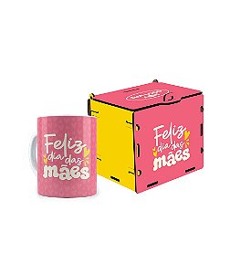 Caneca Cerâmica 300ml com Caixa Cofre - Dia das mães