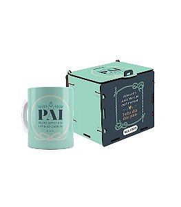 Caneca Cerâmica 300ml com Caixa Cofre - Dia dos Pais