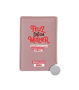Espelho de Aço Inox Personalizado - Dia da Mulher