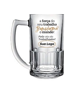 Caneca Chopp Bristol 340ml Personalizada - Dia do Trabalhador
