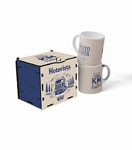 Caneca Cerâmica 300ml com Caixa Cofre - Dia do Motorista