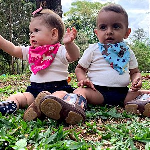 BODY MALHA COM BANDANA BABY RANCH