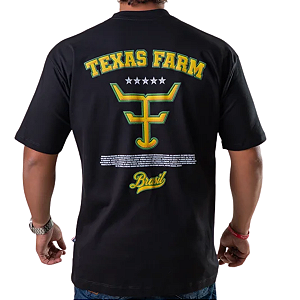Camiseta Oversized Unisex Texas Farm Verde Ouro