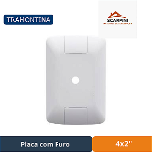 Placa com 1 Furo 4x2 Tramontina