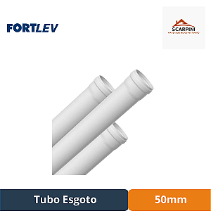 Tubo Esgoto 50mm - 6m - Fortlev