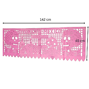 Decoração Festa Mexicana  - Papel Picado Horizontal "Ofrenda de México"