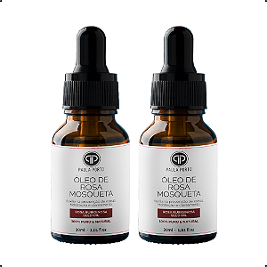 Kit 2 Óleos Rosa Mosqueta Hidratante Clareador 100% Puro 30ml