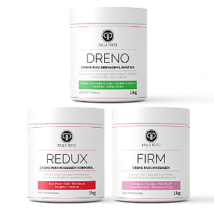 Kit 3 Cremes de 1 Kg - Redux, Dreno e Firm