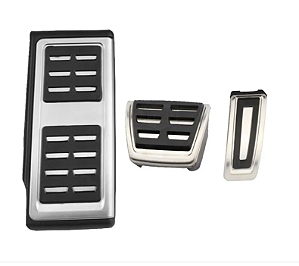 Kit Pedaleiras e descanso de pé em Aço Inox - Câmbio Automático - Volkswagen / Audi