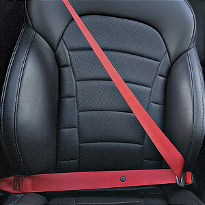 Cinto de Segurança Vermelho - Kit para 5 lugares.