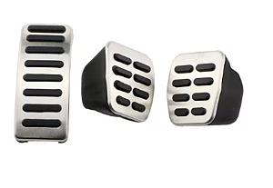 Kit Pedaleiras em Aço Inox - VW Golf / Audi A3 - 1998 à 2006