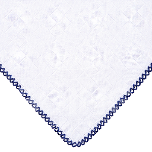 Fralda Estrela Crochê Sem Barra Mabber 80cm x 80cm - Azul Marinho