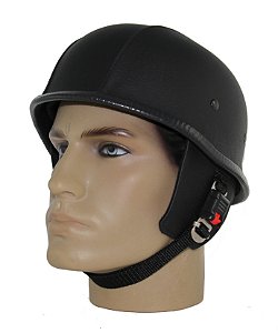 Capacete Coquinho Clássico Couro Preto Scooter Vespa M34C010