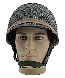 Capacete Da Segunda Guerra Mundial M1 Verde Com Rede.