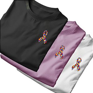 Kit 30 Logotipos Termocolantes para Roupas 8x8cm - Autismo