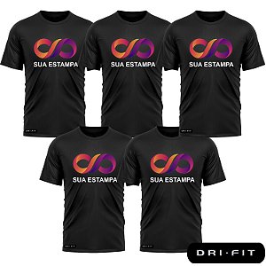 Kit 5un Camiseta Dry Fit Personalizada