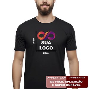 Kit Logotipos 20x20cm Termocolantes para Roupas Empresa Uniforme