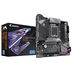 Placa Mâe Gigabyte B760M AOURUS Elite DDR5 (LGA 1700/4xDDR5/HDMI/DisplayPort/M.2/USB 3.2)