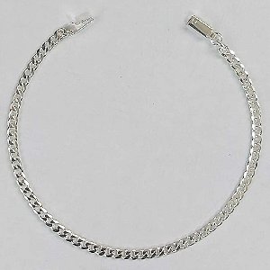 PULSEIRA FOLHEADA A PRATA COM 50 MILÉSIMOS + VERNIZ DIAMOND 20CM PRPS000049