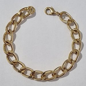 PULSEIRA EM OURO 20CM LARGURA 10MM FECHO LAGOSTA OUPS000007