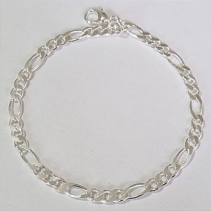 PULSEIRAS FOLHEADA A PRATA COM 50 MILÉSIMOS + VERNIZ DIAMOND 21CM 3X1 LARGURA 4MM PRPS000481