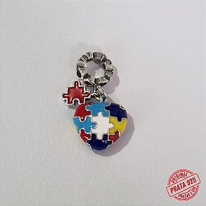 BERLOQUE PRATA 925 CORAÇÃO SÍMBOLO AUTISMO PTBQ000004