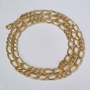 CORRENTE DE OURO 5 MILÉSIMOS+ VERNIZ CATAFORÉTICO 58CM 3X3 LARGURA 5MM FECHO LAGOSTA OUCR000016
