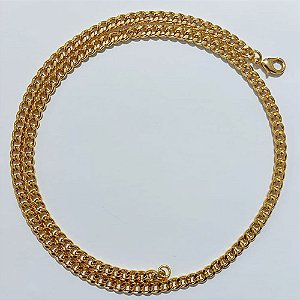 CORRENTE DE OURO 5 MILÉSIMOS+ VERNIZ CATAFORÉTICO 60CM LARGURA 4MM FECHO LAGOSTA OUCR000019